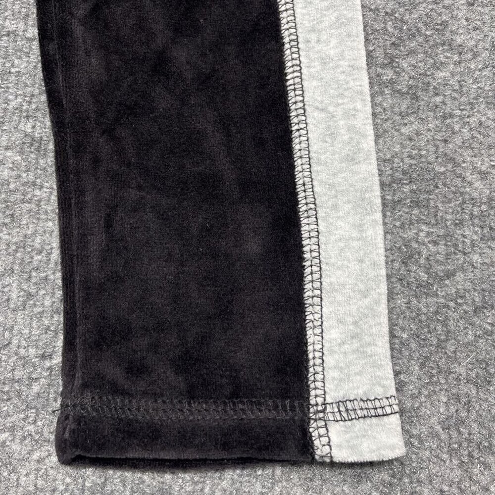 Xersion Velour Jogger Pants Girls XS 6-6X Black White Color Block Drawstring New - Picture 3 of 9